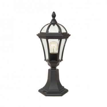 Ledbury Single Pedestal Lantern - Black