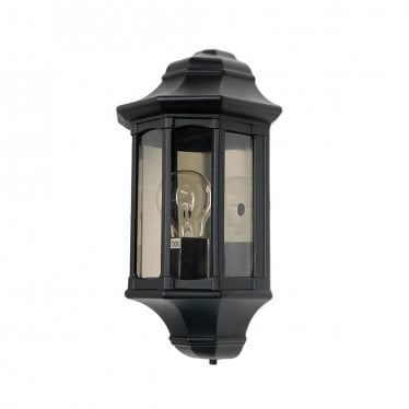 Newbury Single Half Lantern - Black