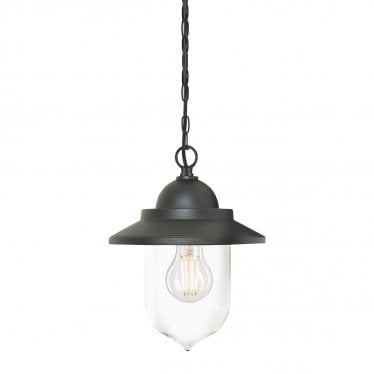 Sandown 1 Light Chain Lantern - Black