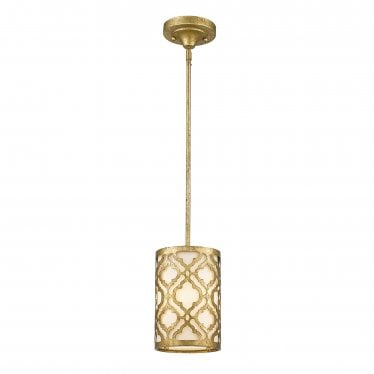 Arabella Single Duo-Mount Mini Pendant - Distressed Gold