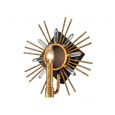 Sun King 1 Light Wall Light - Gold Leaf