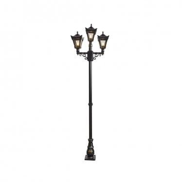 Victorian Style Medium 2.6m Triple Headed Lamp Post - Cast Iron