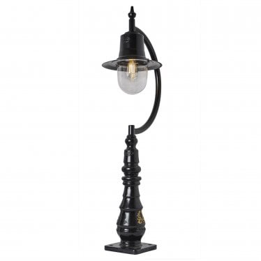 Vintage Tear Drop 1.3m Pedestal Light - Cast Iron & Steel