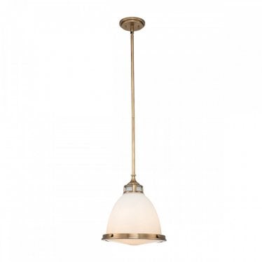 Amelia Single Medium Pendant - Heritage Brass