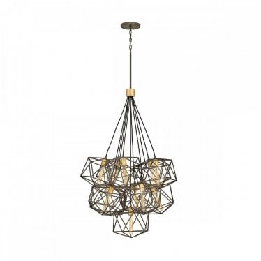 Astrid 11 Light Pendant Cluster - Metallic Matte Bronze & Deluxe Gold