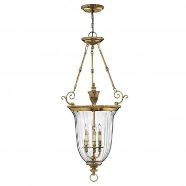 Cambridge 3 Light Large Pendant - Burnished Brass