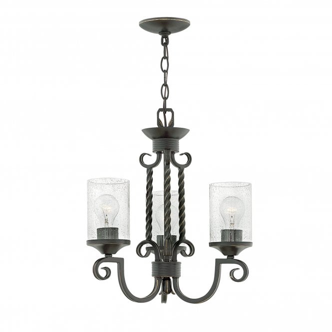 Hinkley Hinkley Casa 3 Light Chandelier - Olde Black