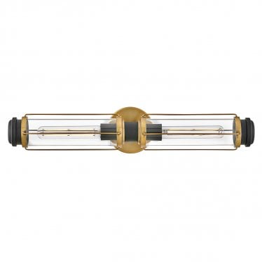 Masthead 2 Light Wall Light - Heritage Brass & Black