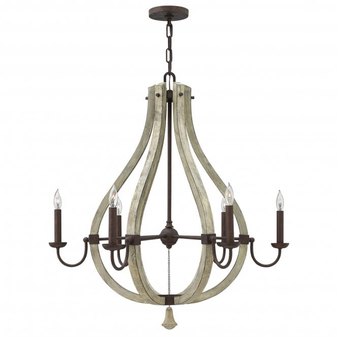 Hinkley Hinkley Middlefield 6 Light Chandelier  - Iron Rust