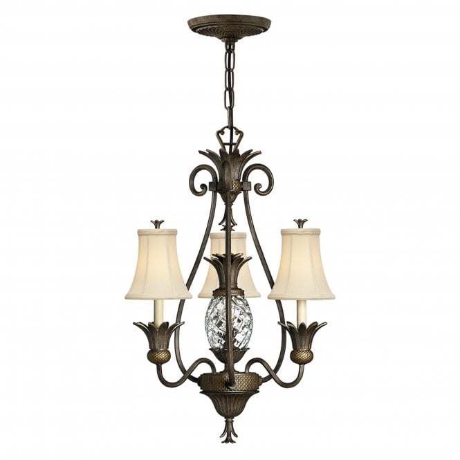 Hinkley Hinkley Plantation 3 Light Chandelier Pearl Bronze