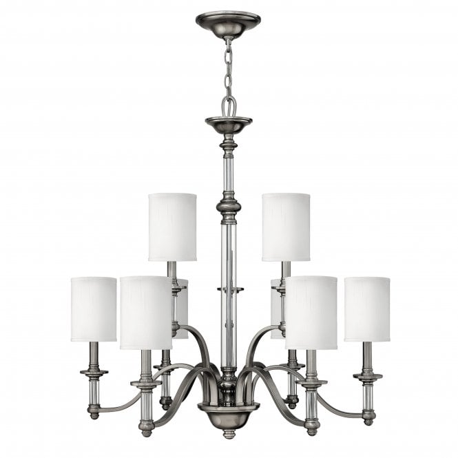 Hinkley Hinkley Sussex 9 Light Chandelier - Brushed Nickel