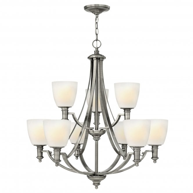 Hinkley Hinkley Truman 9 Light Chandelier - Antique Nickel