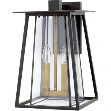 Walker 2 Light Large Wall Lantern - Buckeye Bronze