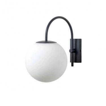 Hanging Globe Outdoor Wall Light - Charcoal Grey