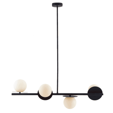 Opal Disk Ceiling Light IP44 - Charcoal