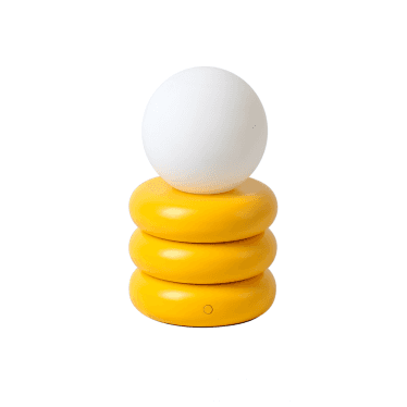 Tube 'Glow Worm' Rechargeable Table Lamp - Yolk Yellow