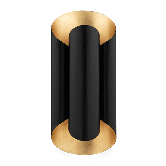 Hudson Valley Lighting Hudson Valley Lighting Banks 2 Light Wall Sconce Light - Black & Gold Leaf