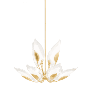 Blossom 10 Light Chandelier - Gold Leaf