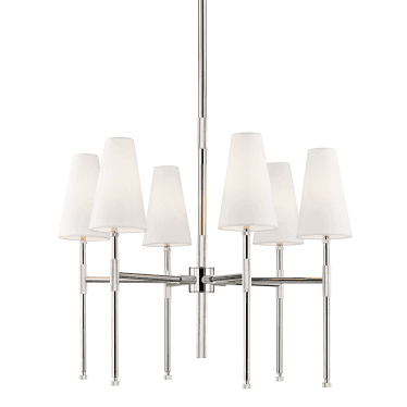 Bowery 6 Light Chandelier - Polished Nickel