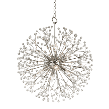 Dunkirk 8 Light Chandelier - Polished Nickel