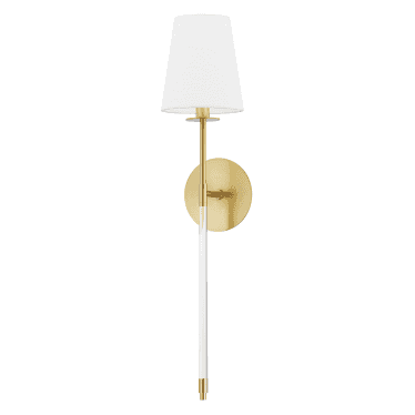 Niagara 1 Light Wall Sconce Light - Aged Brass & Crystal