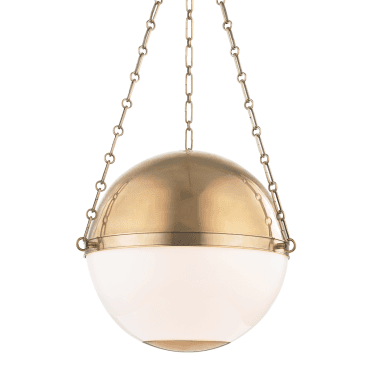 Sphere No.2 3 Light Large Pendant - Aged Brass