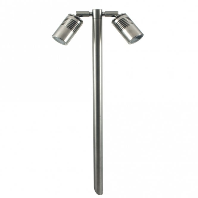 Hunza Outdoor Lighting Hunza Outdoor Lighting Pure LED Euro Twin Pole Light - Stainless Steel - Low Voltage