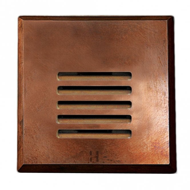 Hunza Outdoor Lighting Hunza Outdoor Lighting Step Light Louvre Square GU10 - Copper - Mains