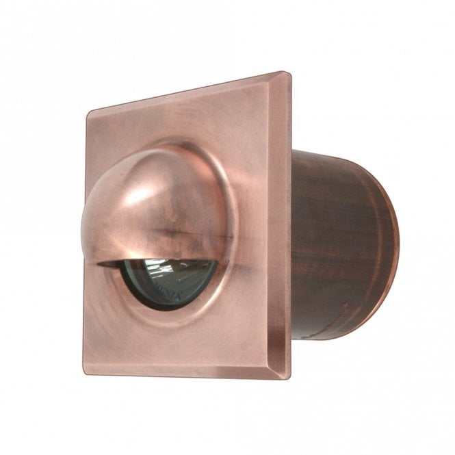 Hunza Outdoor Lighting Hunza Outdoor Lighting Step Light Solid Eyelid Square GU10 - Copper - Mains