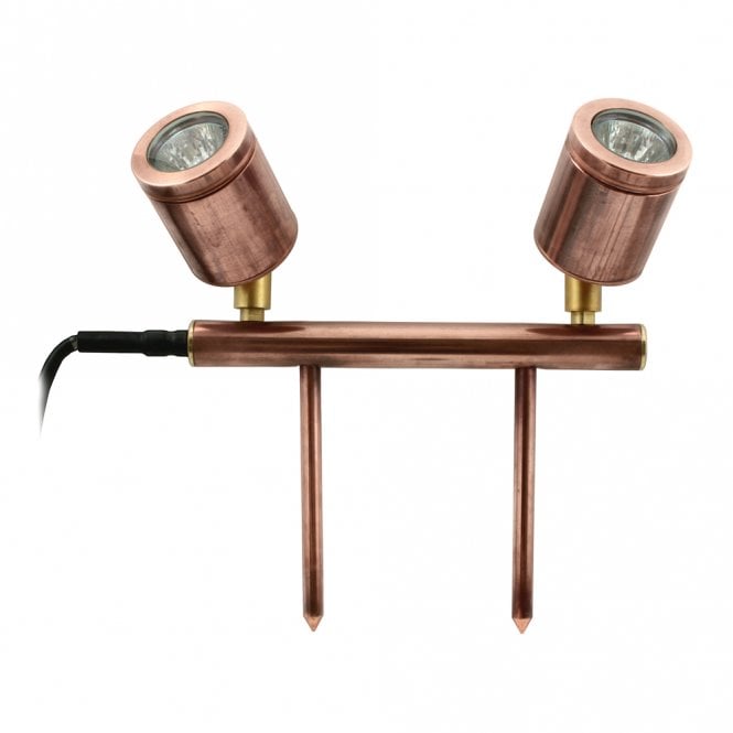 Hunza Outdoor Lighting Hunza Outdoor Lighting Twin Bar Light - Copper - Low Voltage