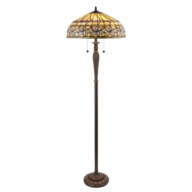 Interiors 1900 Interiors 1900 Ashtead Floor Lamp - Tiffany Glass