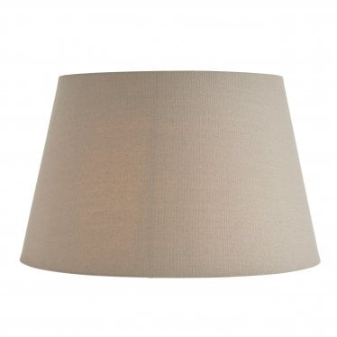 Cici 18" Tapered Cylinder Shade - Grey Faux Linen - Shade Only