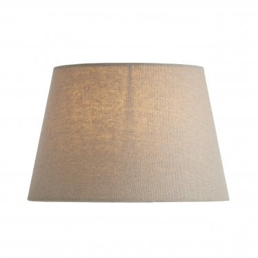 Cici 8" Tapered Cylinder Shade - Grey Faux Linen - Shade Only