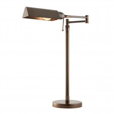 Clarendon Single Table Lamp - Deep Antique Patina