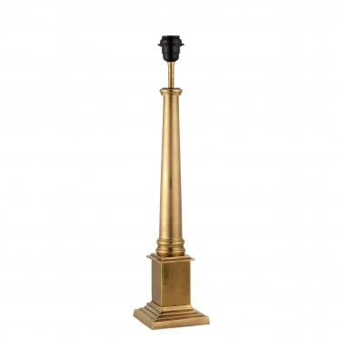 Nelson Single Large Table Lamp - Solid Brass - Base Only