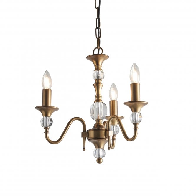 Interiors 1900 Interiors 1900 Polina 3 Light Pendant - Antique Brass