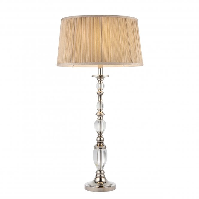 Interiors 1900 Interiors 1900 Polina Large Table Lamp - Nickel & Beige Shade