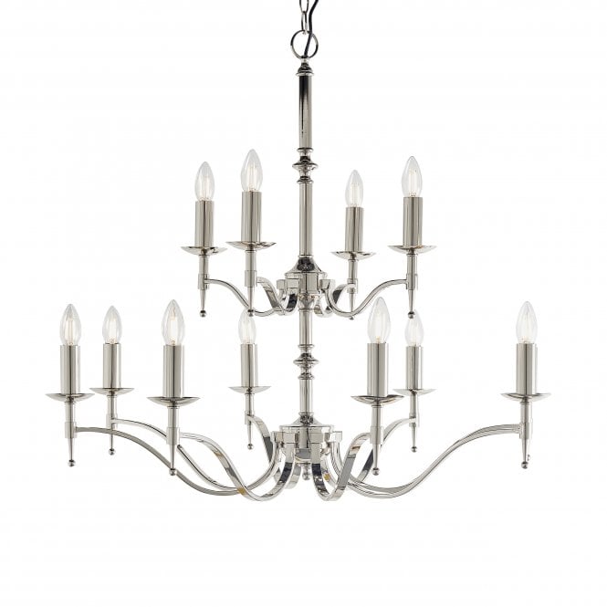 Interiors 1900 Interiors 1900 Stanford 12 Light Pendant - Nickel