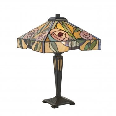 Willow Medium Table Lamp - Tiffany Glass