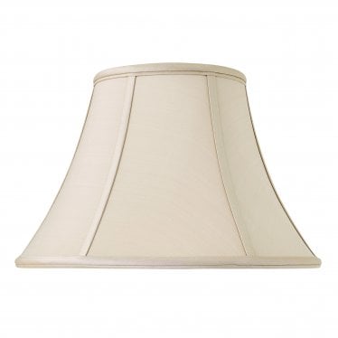 Zara 14" Tapered Cylinder Shade - Oyster Silk & Gloss White - Shade Only