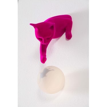 Maoo Cat Wall Lamp - Fucsia Velvet