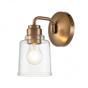 Aivian Single Wall Light - Weathered Brass