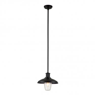 Allenbury Single Outdoor Pendant - Textured Black