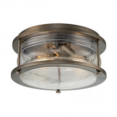 Ashland Bay 2 Light Outdoor Flush Fitting - Burnished Bronze