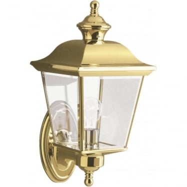 Bay Shore Single Medium Outdoor Wall Light - Polished Brass