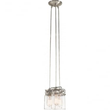 Brinley 3 Light Pendant - Brushed Nickel