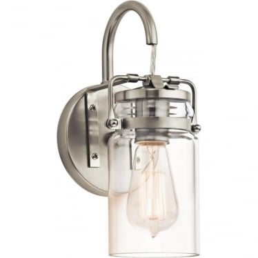 Brinley Single Wall Light - Brushed Nickel