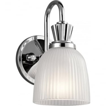 Cora Single Bathroom Wall Light - Polished Chrome