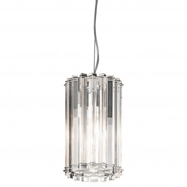 Crystal Skye 2 Light Bathroom Mini Pendant - Chrome