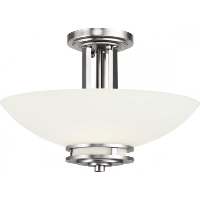 Kichler Kichler Hendrik 3 Light Bathroom Semi-Flush Fitting - Polished Chrome